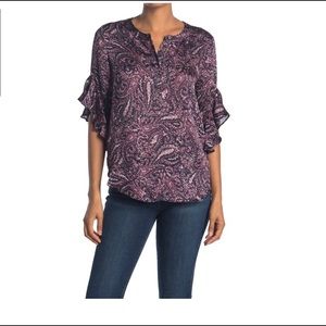 Vince Camuto Palmyra Ruffle Detail Blouse - Size L